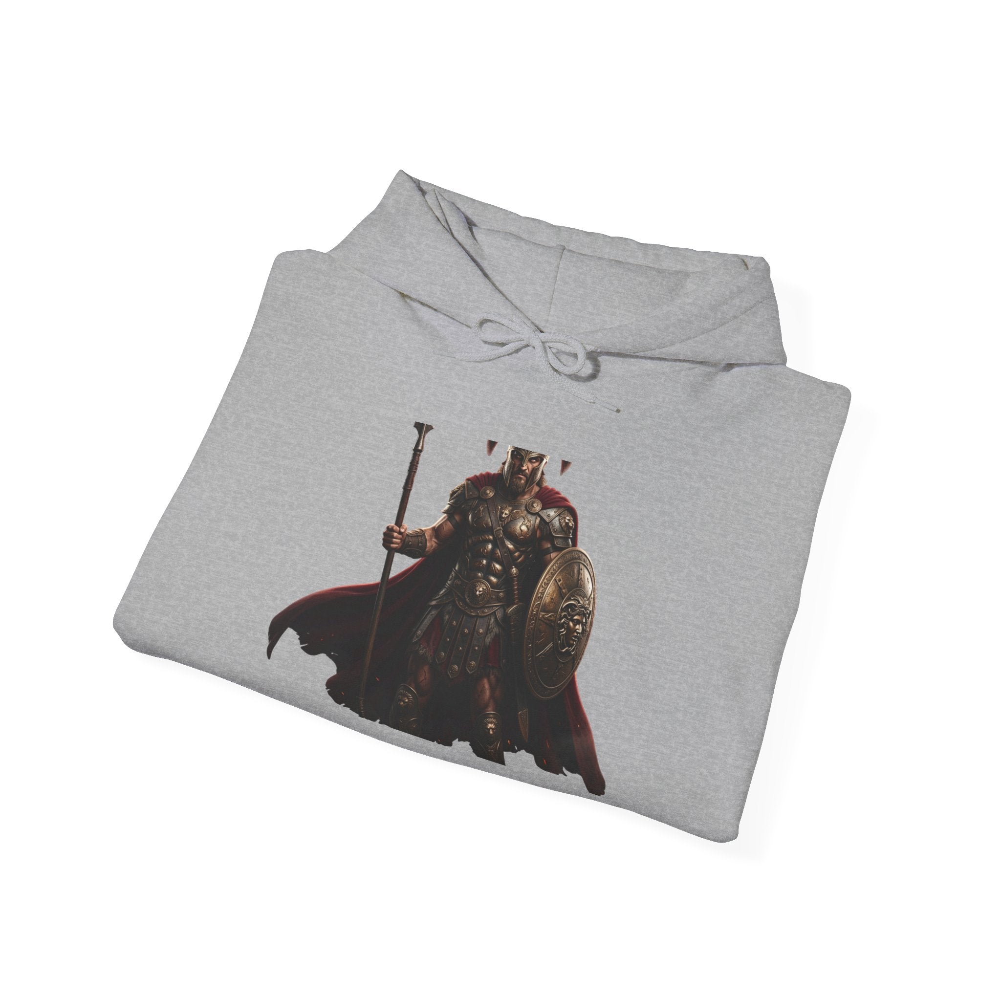 Viking King Graphic Hoodie — Norse Warrior Cloak & Helm Sweatshirt