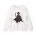 Spartan Warrior Crewneck Sweatshirt — Chez Cares Crest Back Graphic