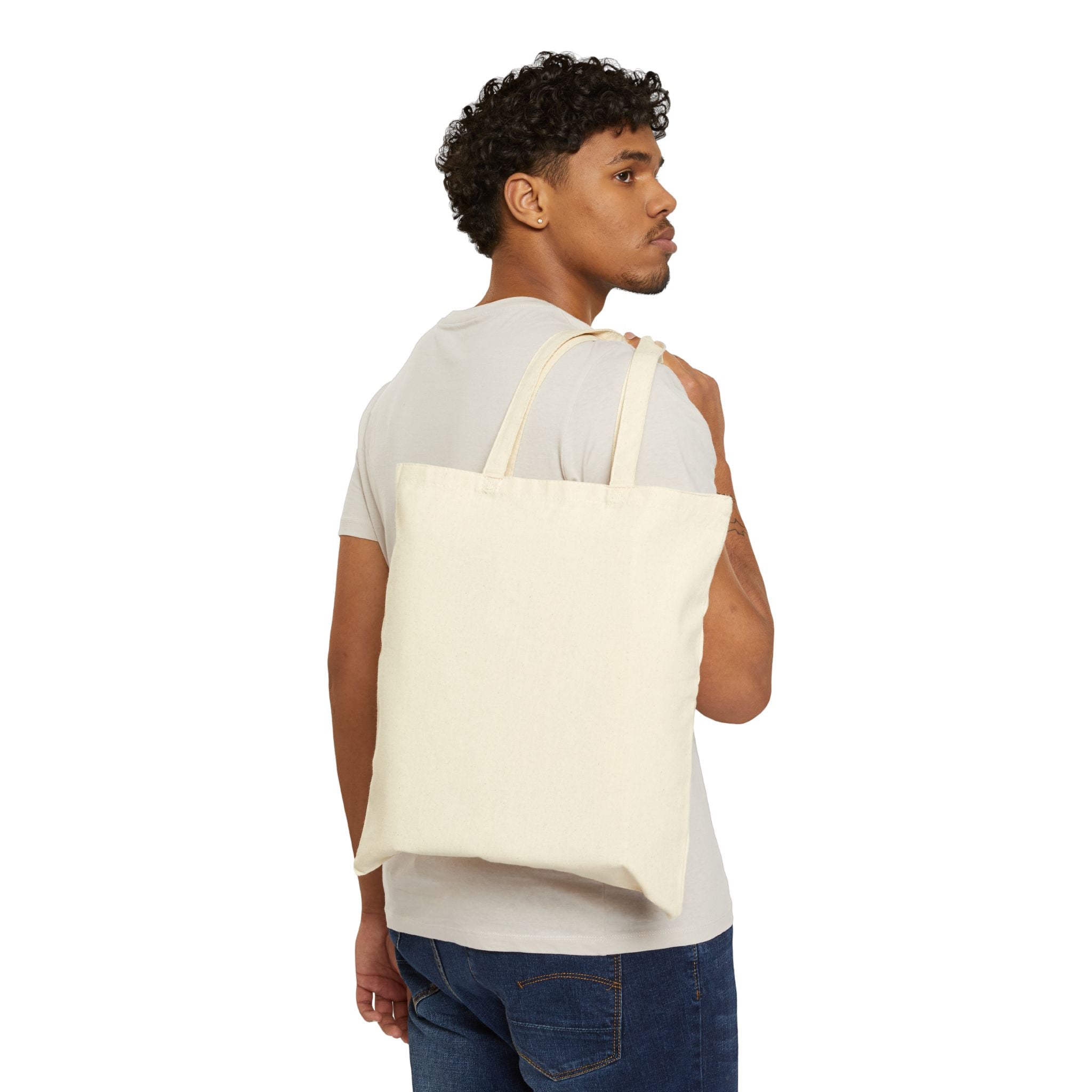 Spartan Warrior Canvas Tote Bag – Ancient Spartan Helmet & Spear Silhouette