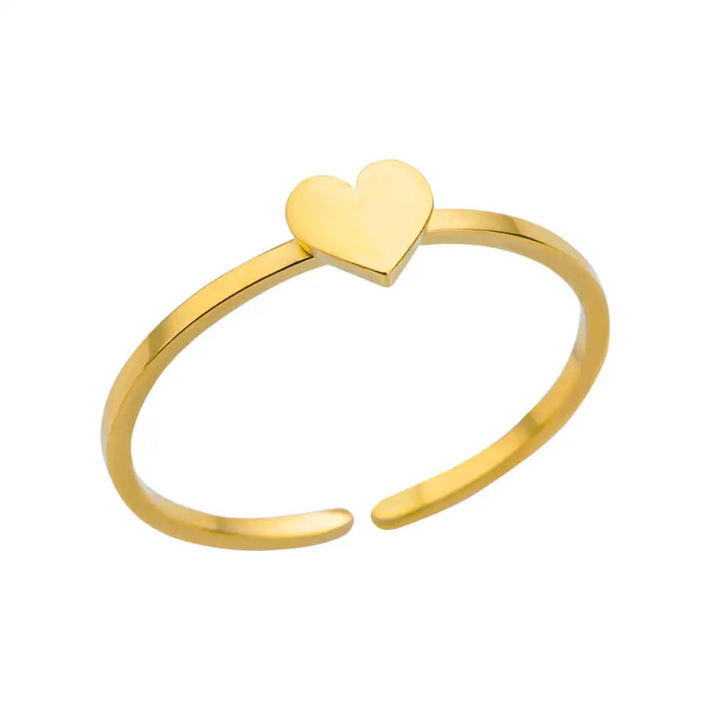 316L Stainless Steel Shell Rings for Women Adjustable Gold Color Little Star Open Rings Female Jewelry Weddings Gifts New Trendy