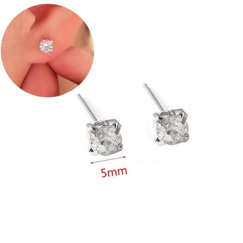 925 Silver Needle Korean Fashion Zircon Geometric Earrings For Women Jewelry 2026 Trending Luxury Crystal Cross Stud Earrings