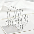 Stainless Steel Big Circle Hoop Earrings for Women,Gold Plated Hypoallergenic Non Tarnish  25mm-70mm Loop Jewelry