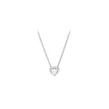 New heart-shaped necklace, sublime heart necklace, white copper silver plated necklace